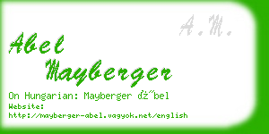 abel mayberger business card